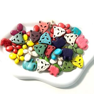 37pc Colorful Mixed Bead Grab Bag – Animals & Butterflies